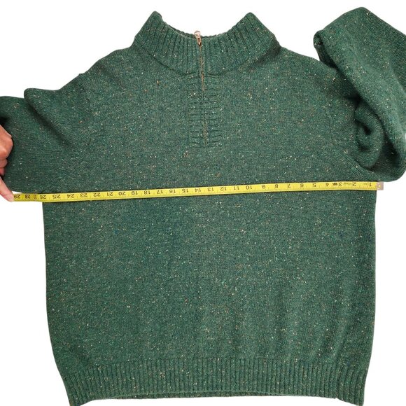 Lands’ End Wool Blend Sweater XXL Forest Green - Picture 6 of 14